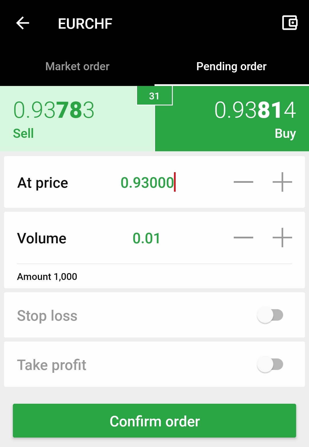 Limit Order on the XM Platform